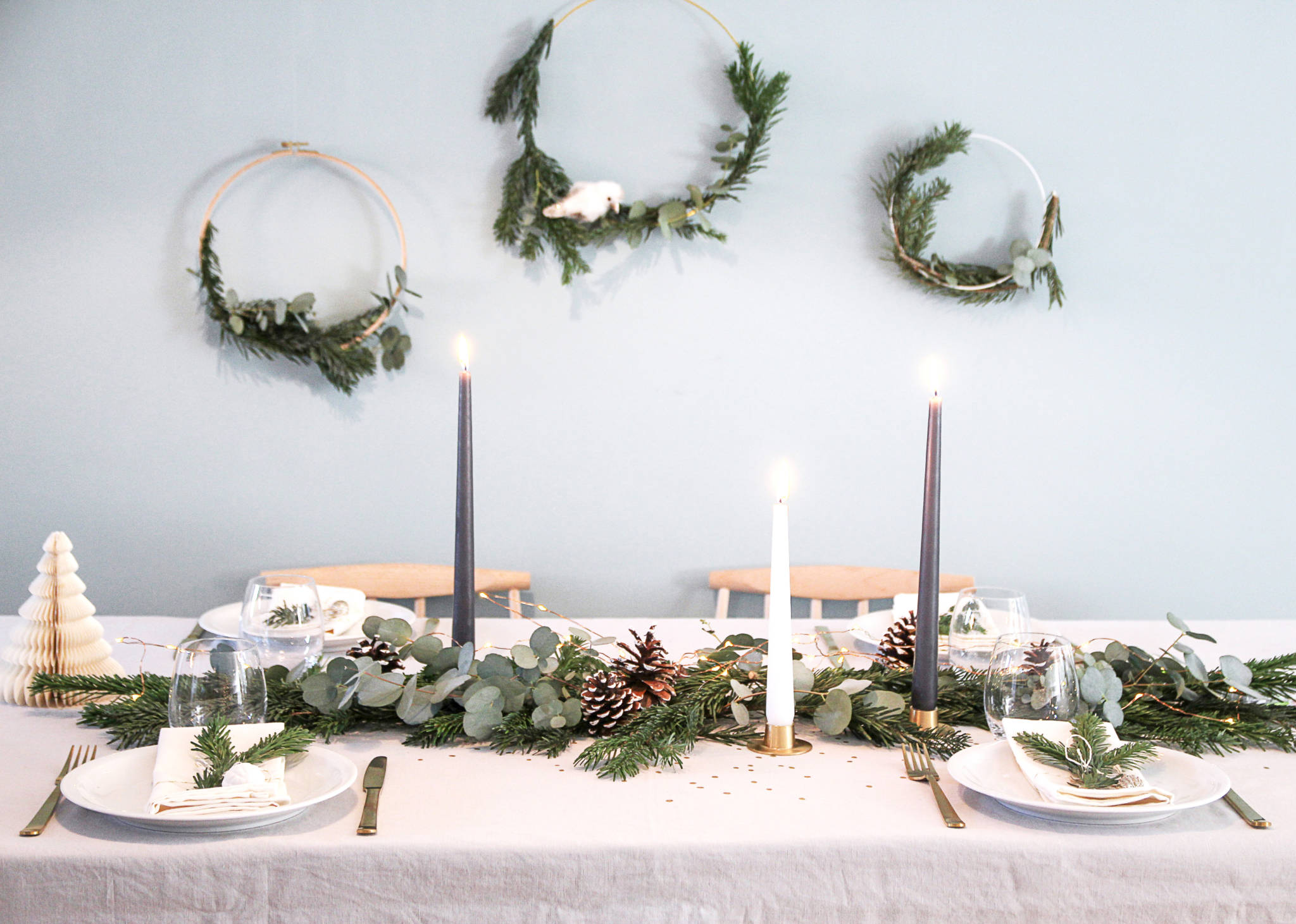 decoration de table de noel inspiration scandinave