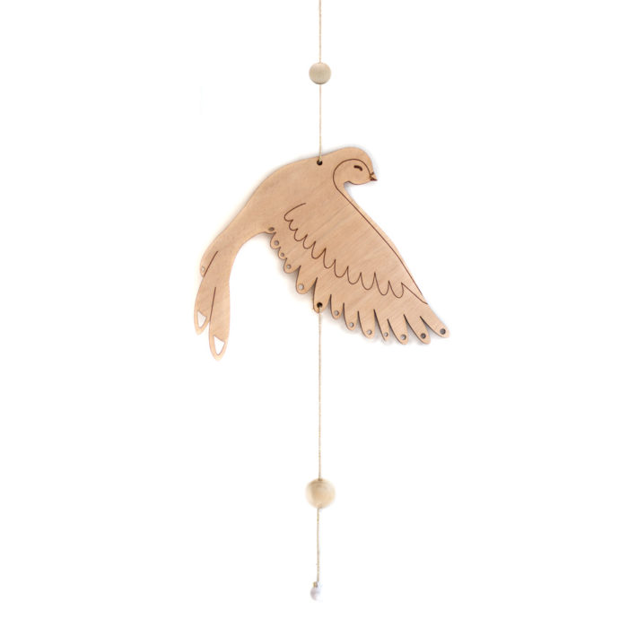 mobile décoratif en bois oiseau pour bebe