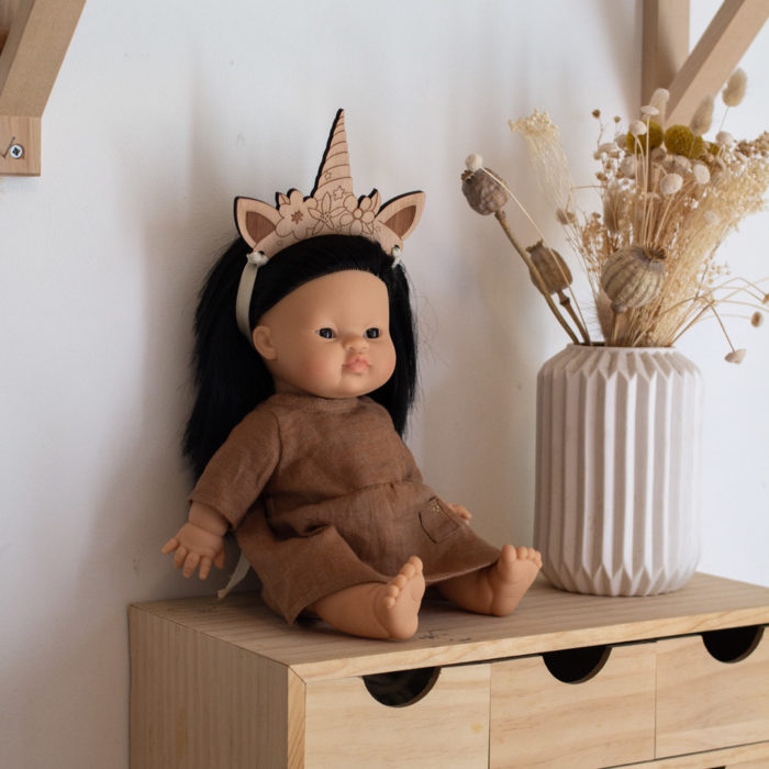 accessoire poupee couronne en bois decocot